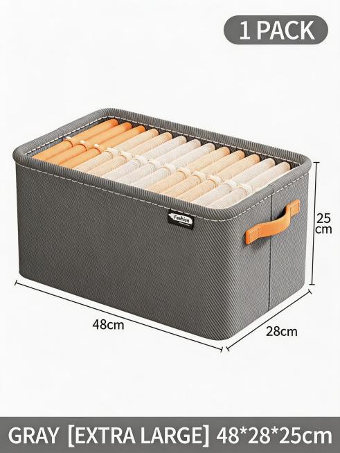 Generate a 3:4 cross-border e-commerce main image for gray extra large steel ring clothes storage ba预览效果