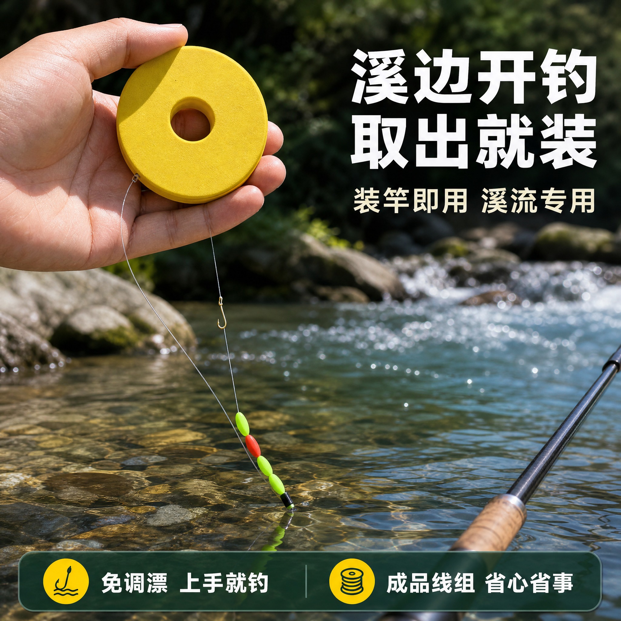 [主图-4] 真实使用场景图。唯一任务：展示取出成品线组、装竿… - 图片创意预览