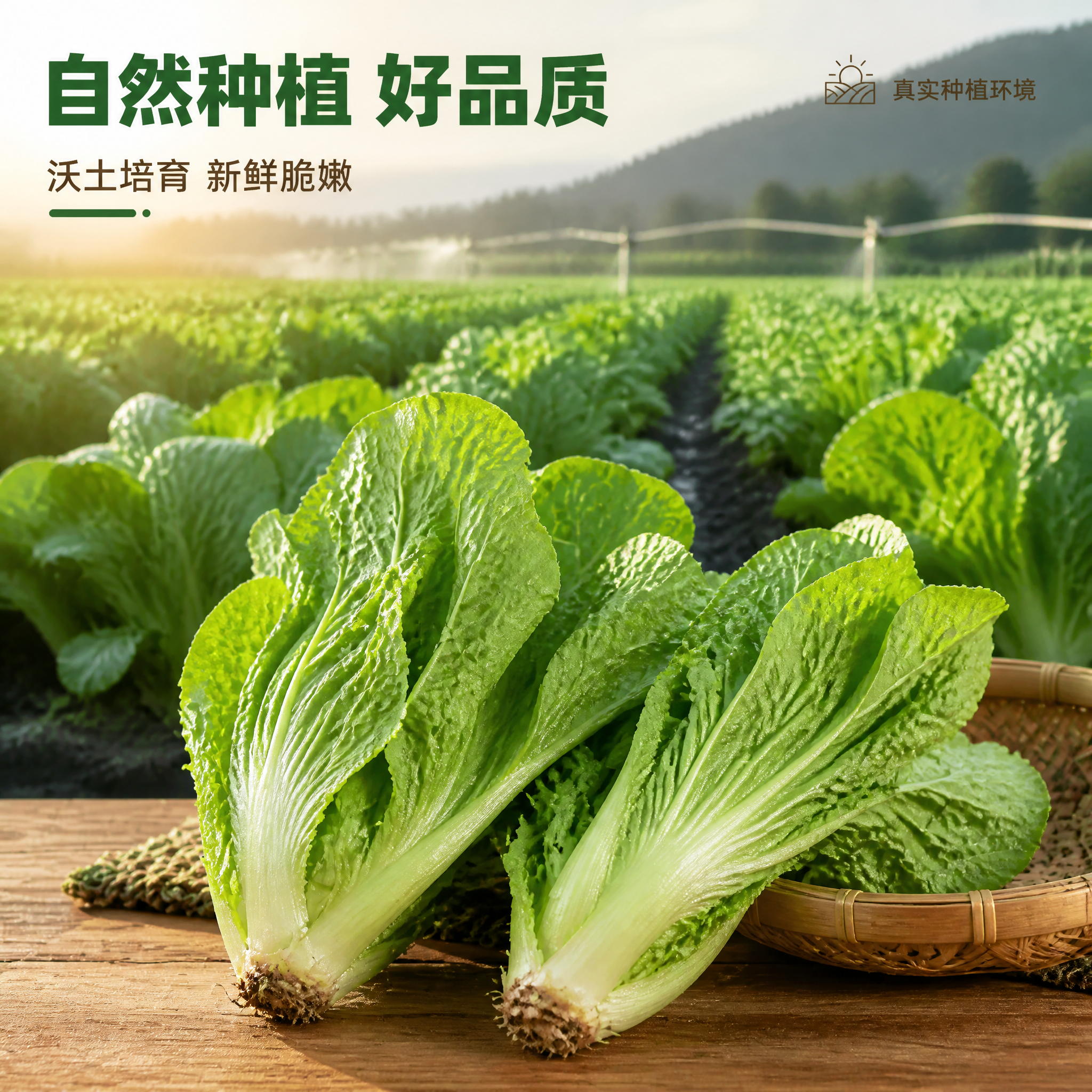 [主图-2] 芥菜 田园菜地生长环境主题。 [统一基调] 整体… - 图片创意预览