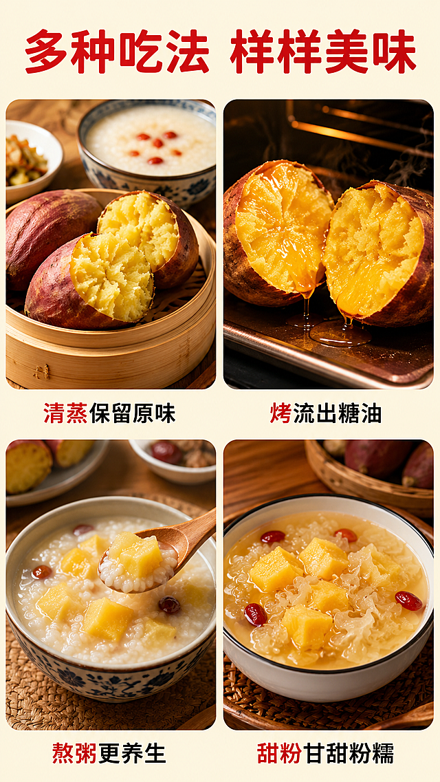 「图片1」，生成一套详情页，商品名称为正宗粤西罗定特产黄心板栗薯，适配拼多多平台，单图比例为9:16，需求屏数为8张。