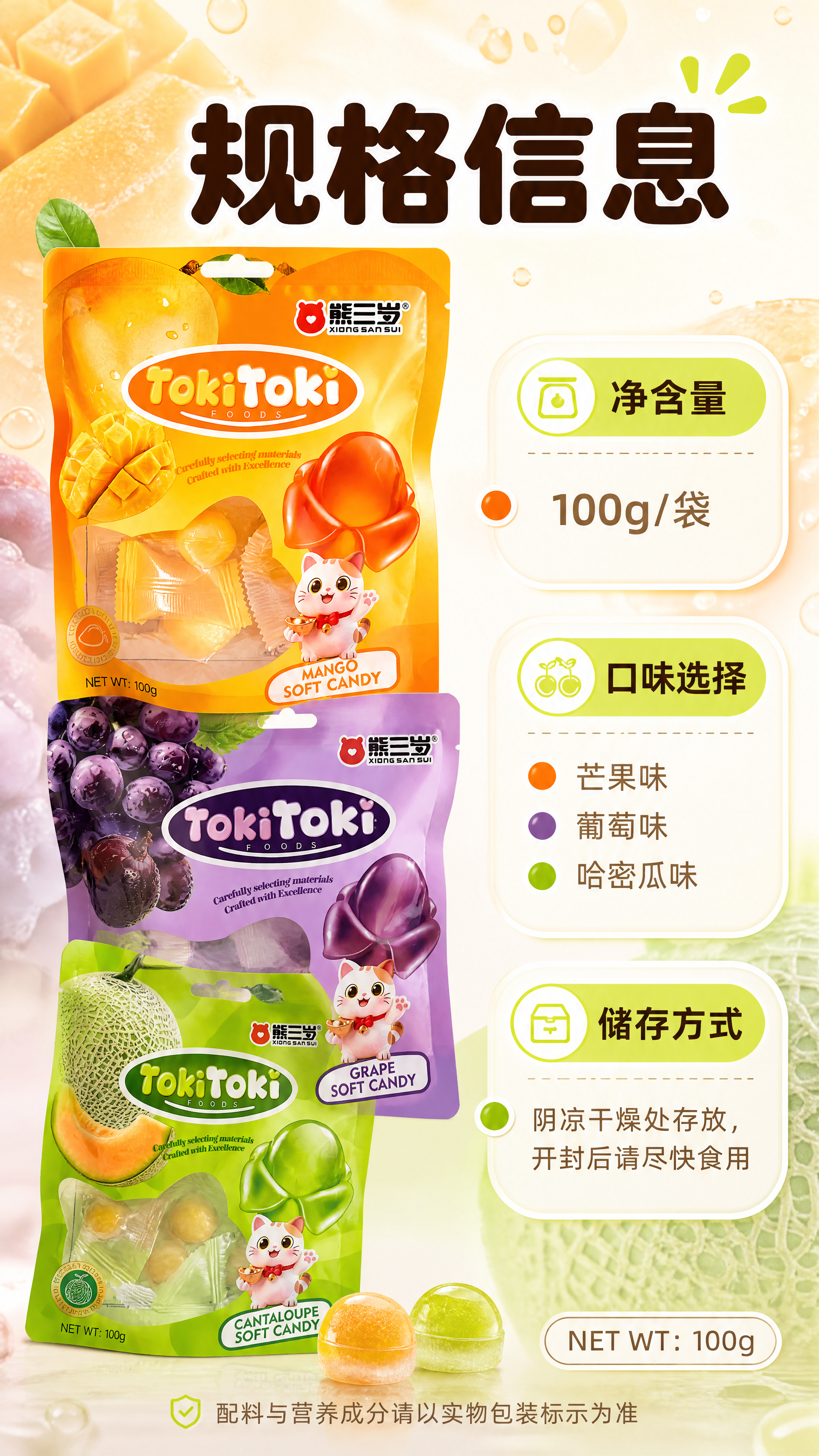 [商品] 使用【图4】芒果味、【图7】葡萄味、【图2】哈密瓜味… - 图片创意预览