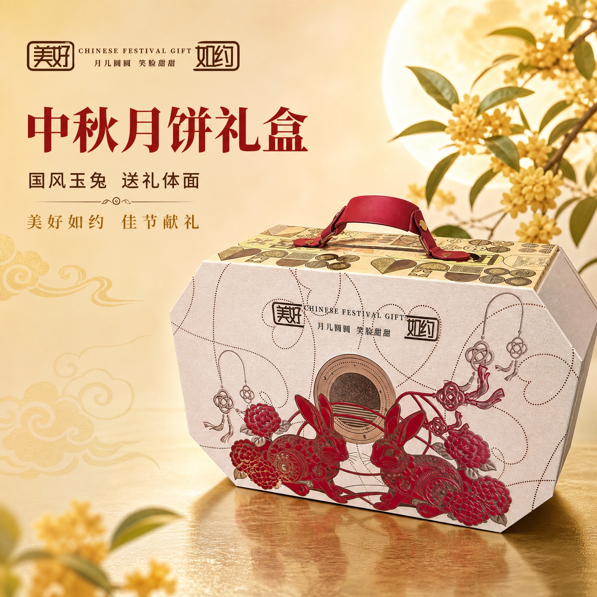 [主图-1] 中秋月饼礼盒首图，突出礼盒整体质感与送礼氛围，吸… - 图片创意预览