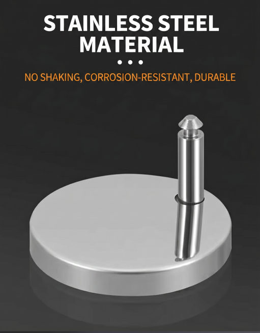 Material introduction poster, change all Chinese text to English: Stainless Steel Material, No shaki预览效果
