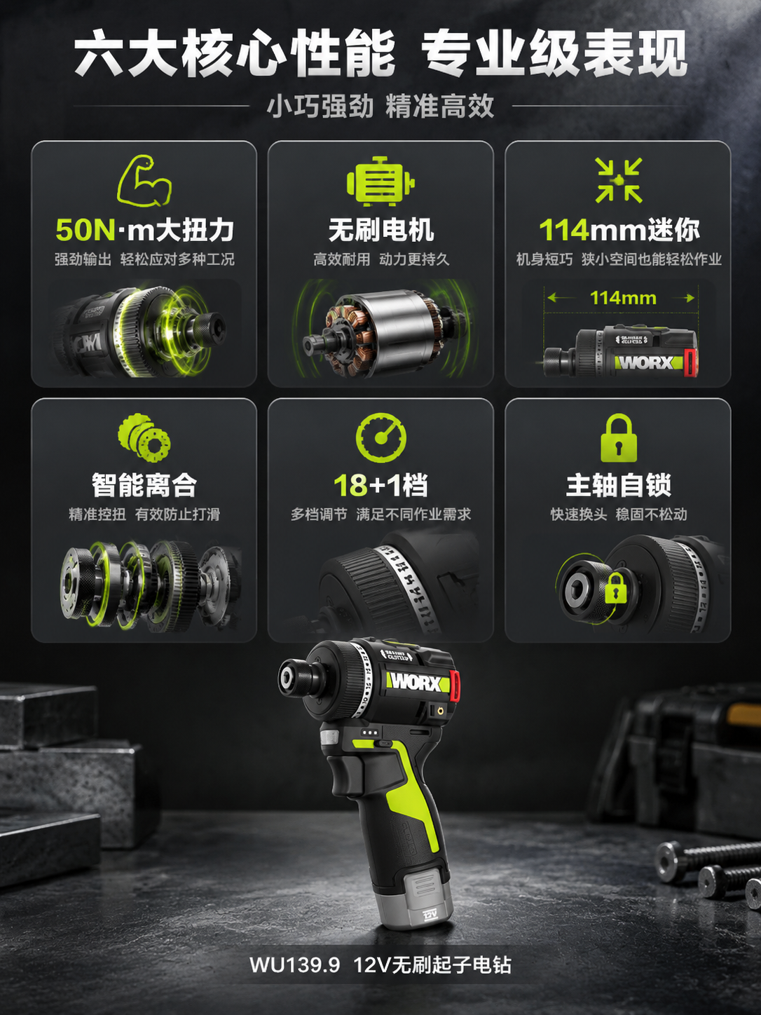 [商品] 使用【图1】威克士WU139.9 12V无刷起子电钻… - 图片创意预览