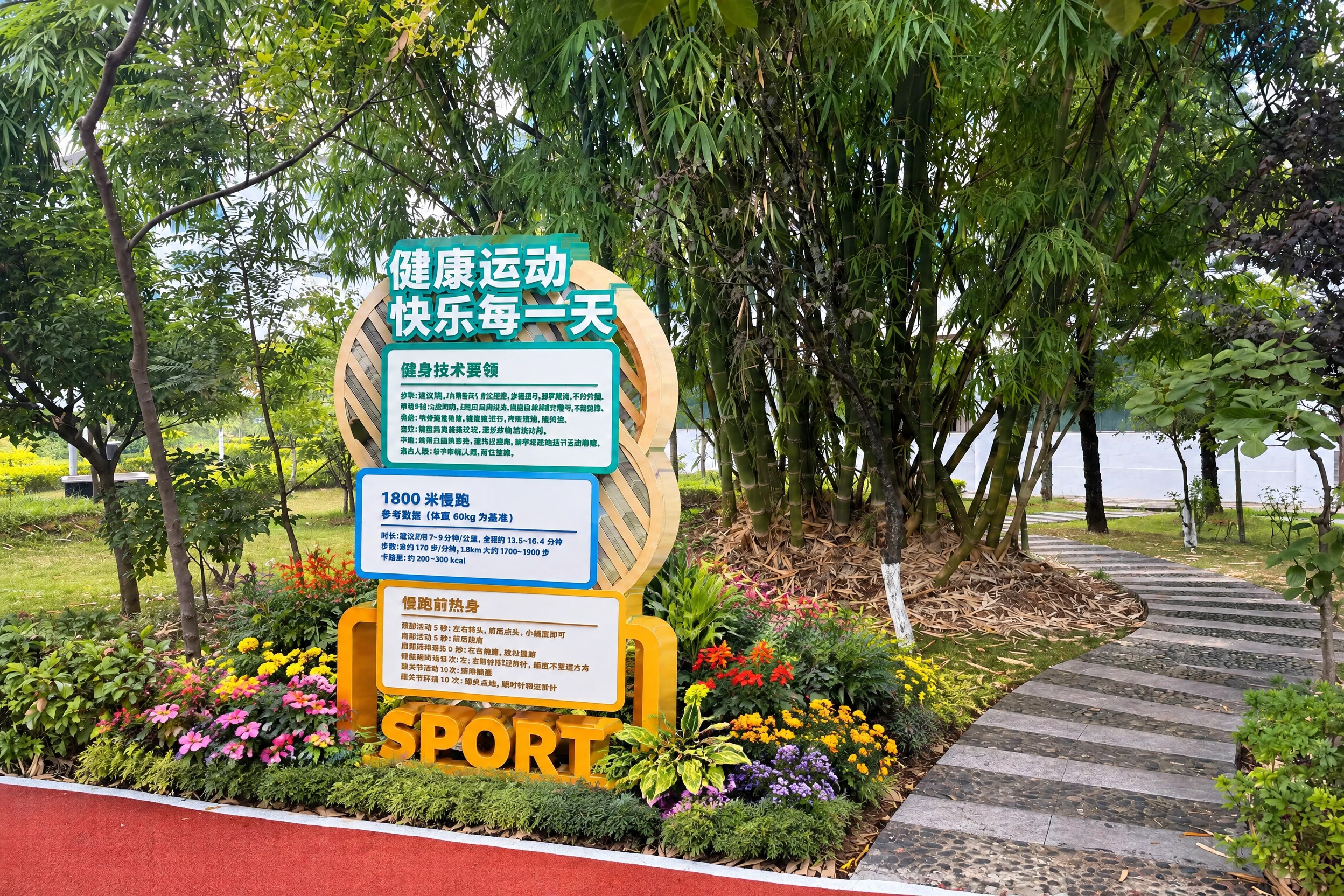 在雕塑下方栽种小型花卉，雕塑底部周围种植各色小型观赏花卉，包括… - 图片创意预览