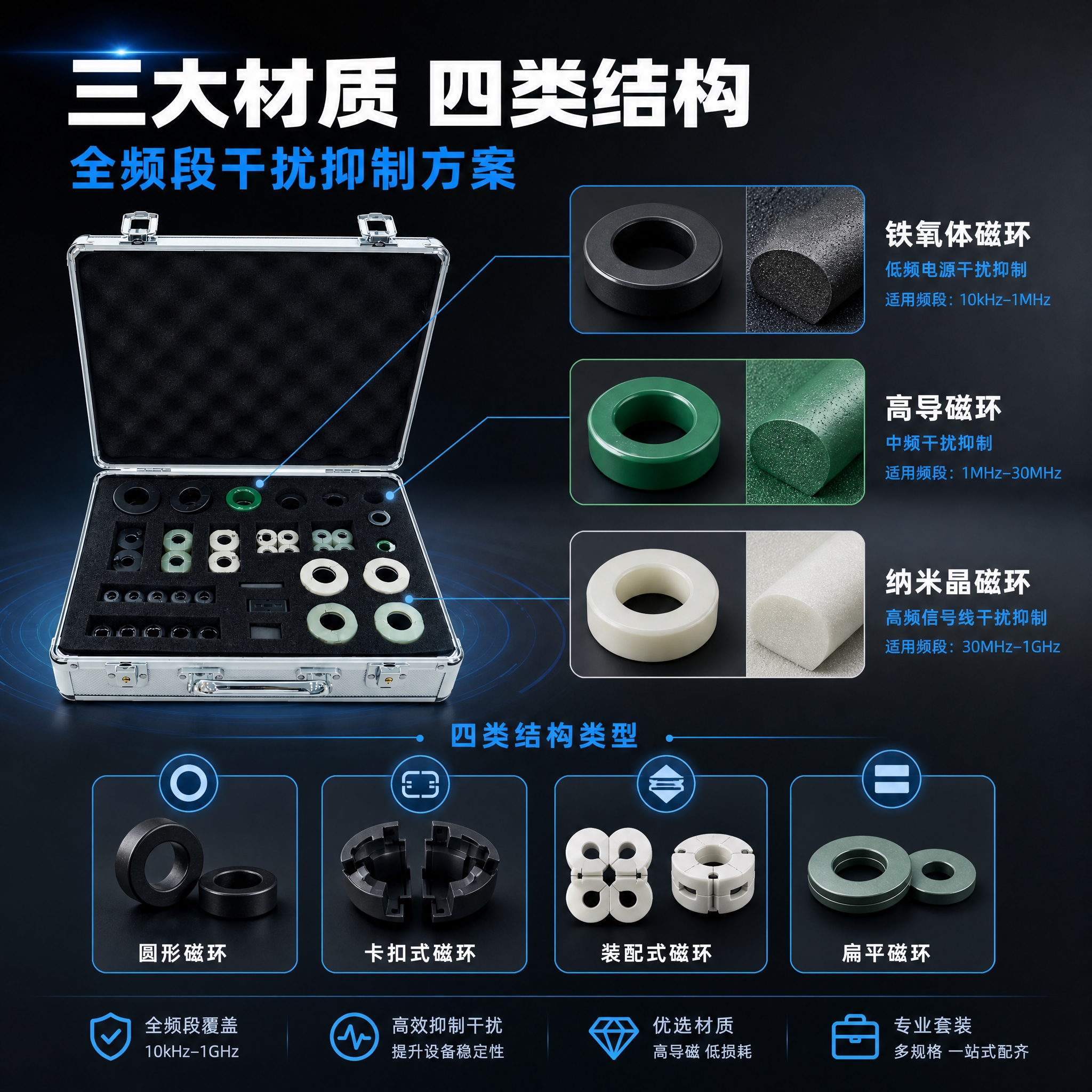 [主图-2] 产品亮点卖点图，主题：三大材质 × 四类结构 专… - 图片创意预览