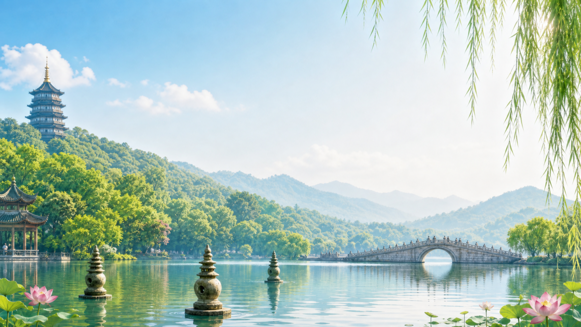 生成带浙江地标的背景预览效果