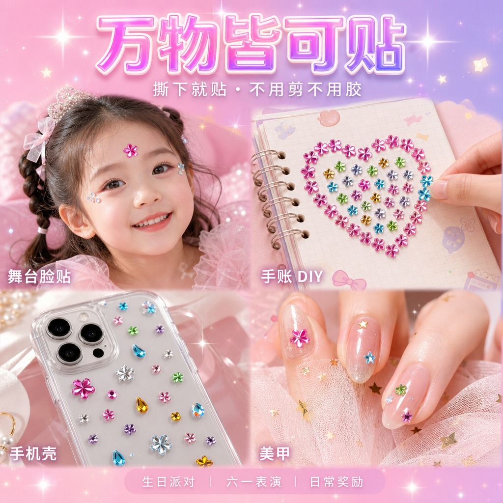 1:1 正方形电商主图，马卡龙清新风结合软萌少女风，背景为甜心… - 图片创意预览