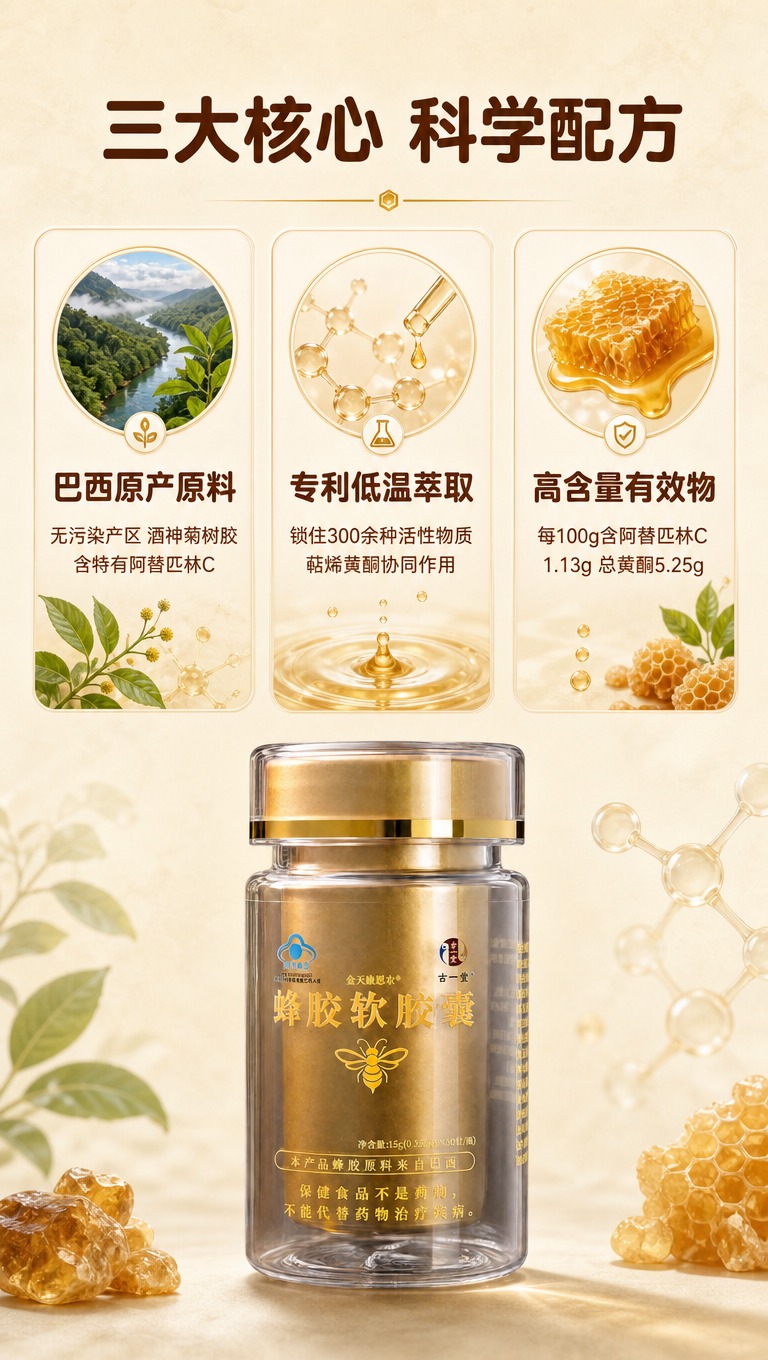 [商品] 使用【图1】蜂胶软胶囊产品图；保留透明瓶身、金色内瓶… - 图片创意预览