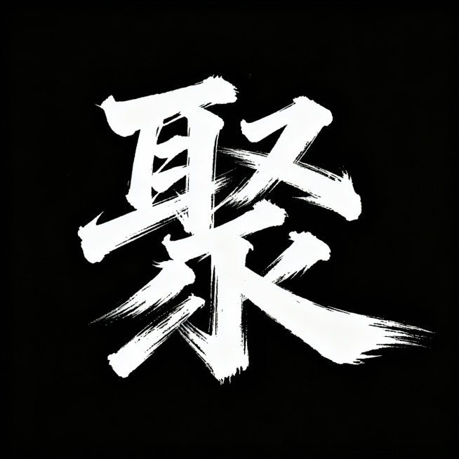 帮我设计12个燃向的书法字，不要有火焰元素，只要字，要风格一致，笔锋可以嚣张，不必太规整，不要有墨点，每一个字以一张图片的形式展现，黑底白字，这12个字分别是: 丁 猛 旦 琪 骏 霍 彦 瑞 聚 圈预览效果