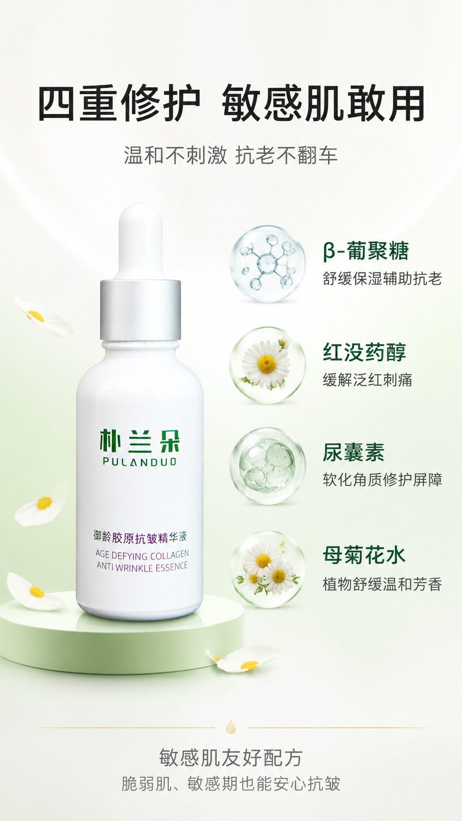[商品] 使用【图2】朴兰朵御龄胶原抗皱精华液；保留瓶身原貌，… - 图片创意预览