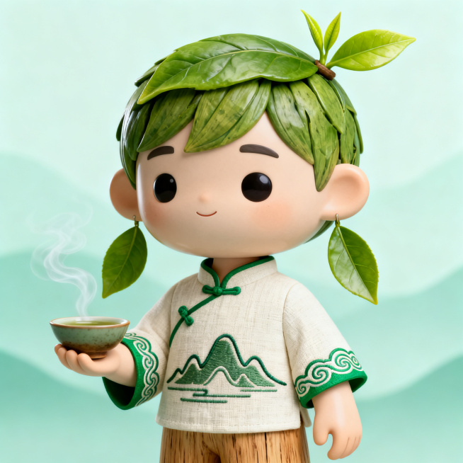 生成主题为茶类云之峰的IP形象预览效果