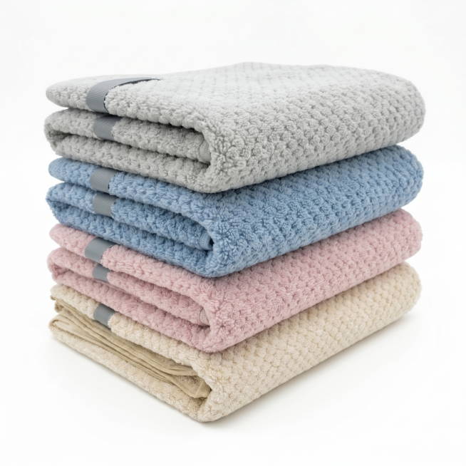 [Main Image 1] Heavy thick one-piece hair drying towel. Pure white background (#FFFFFF). The product预览效果
