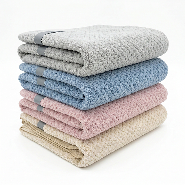 [Main Image 1] Heavy thick one-piece hair drying towel. Pure white background (#FFFFFF). The product is centered, folded and placed, covering more than 85% of the picture. [Atmosphere style] European and American minimalist style, standardized and functional, in line with European and American market aesthetics. [Picture quality] Commercial photography texture, soft and transparent light, clear and real product, clean and advanced picture. [Elements] Keep the appearance (physical structure, material texture, color) of the hair drying towel completely consistent with the input product picture, eliminate any deformation and color difference, fine processing. Product主体占比严格控制在85%以上, pure white background full screen no border. [Light and shadow] Main light is positive soft light, auxiliary light fills the shadow, light is even and soft, highlight the texture of the product, the outline is clear, there is natural contact shadow, no excessive contrast. [Color matching] Main color pure white background, product color natural display. [Perspective composition] Head-up perspective, center composition, product complete without cutting. [Text layout] No text, no logo, no marketing information, in line with cross-border e-commerce main image specification. [Proportional resolution] 1:1 ratio, 2k resolution, super high definition. [Negative prompt] Deformation, watermark, text chaos, blurred product image, messy background.