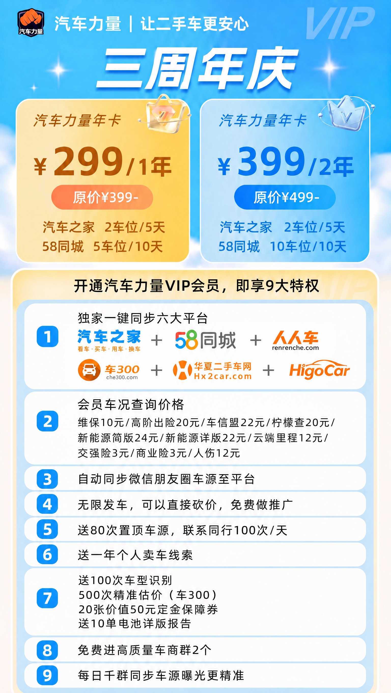 基于这张三周年庆会员海报做以下修改，其余内容保持完全不变： 1… - 图片创意预览