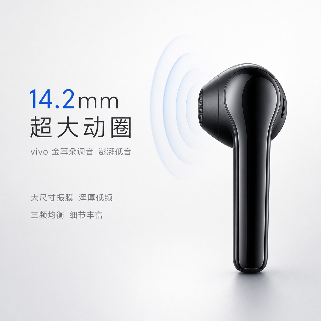[主图-2] 核心价值：音质卖点，14.2mm 超大动圈 +… - 图片创意预览