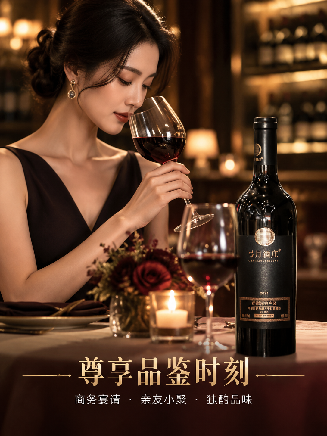 [商品] 使用【图2】弓月酒庄马瑟兰L9红酒瓶；保留瓶身所有标… - 图片创意预览
