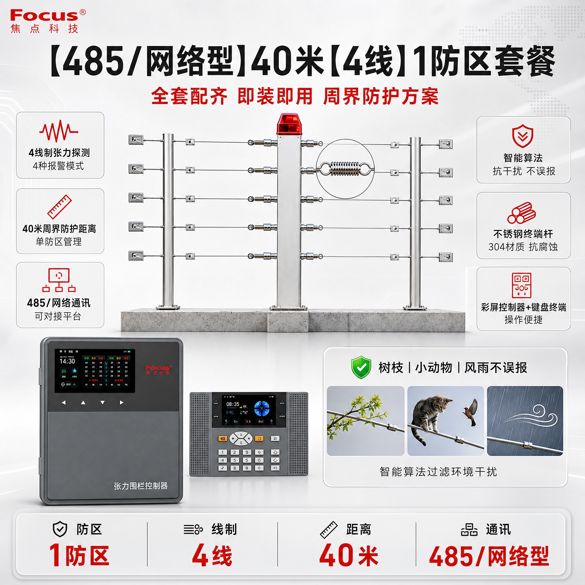 [主图-1] 【485/网络型】40米【4线】1防区套餐首图，… - 图片创意预览
