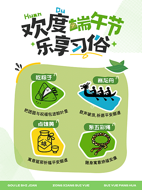 端午节节日科普习俗科普通用可爱感小红书配图