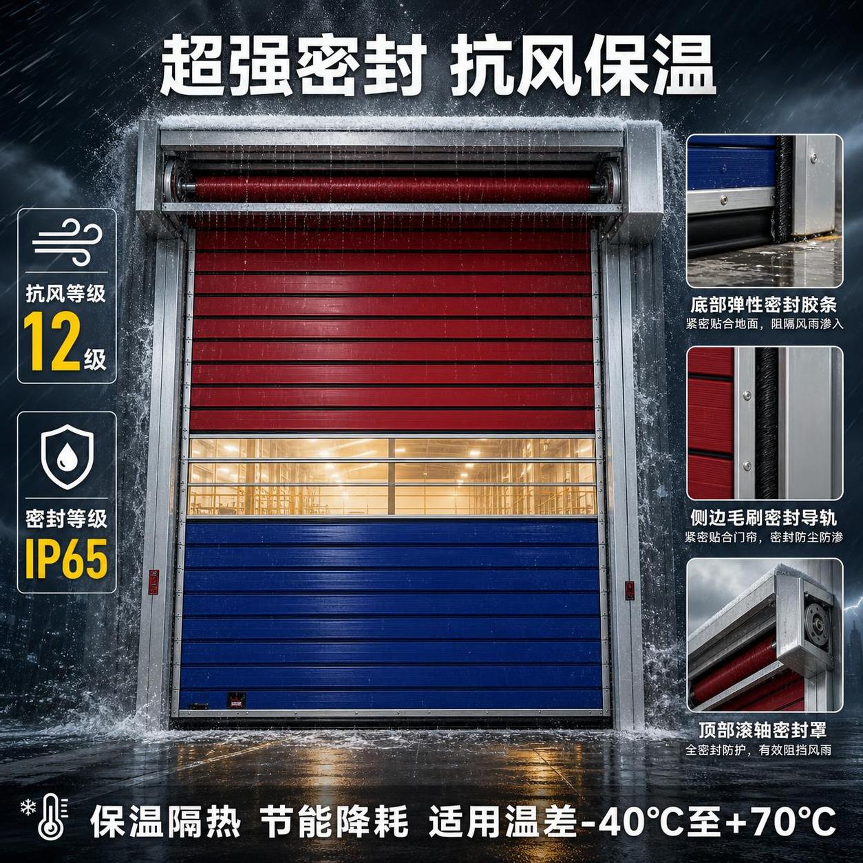 [主图-5] 密封性能与抗风展示图 风雨环境测试。 [氛围风格… - 图片创意预览