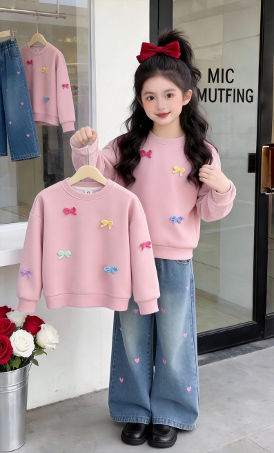 用图1的衣服和裤子给替换2的人物身上穿的衣服裤子和旁边衣架上的衣服裤子，保留原场景光影，保持图2的人物五官发型不变，图片宽高尺寸不变，背景不变，模特鞋子不变，人物姿势不变，保持图1的衣服裤子的款式和预览效果
