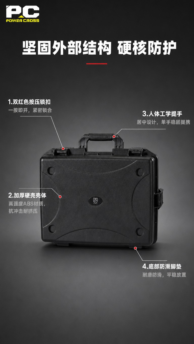 [商品] 使用【图1】黑色手提防护箱正面图；严格保留黑色硬壳箱… - 图片创意预览