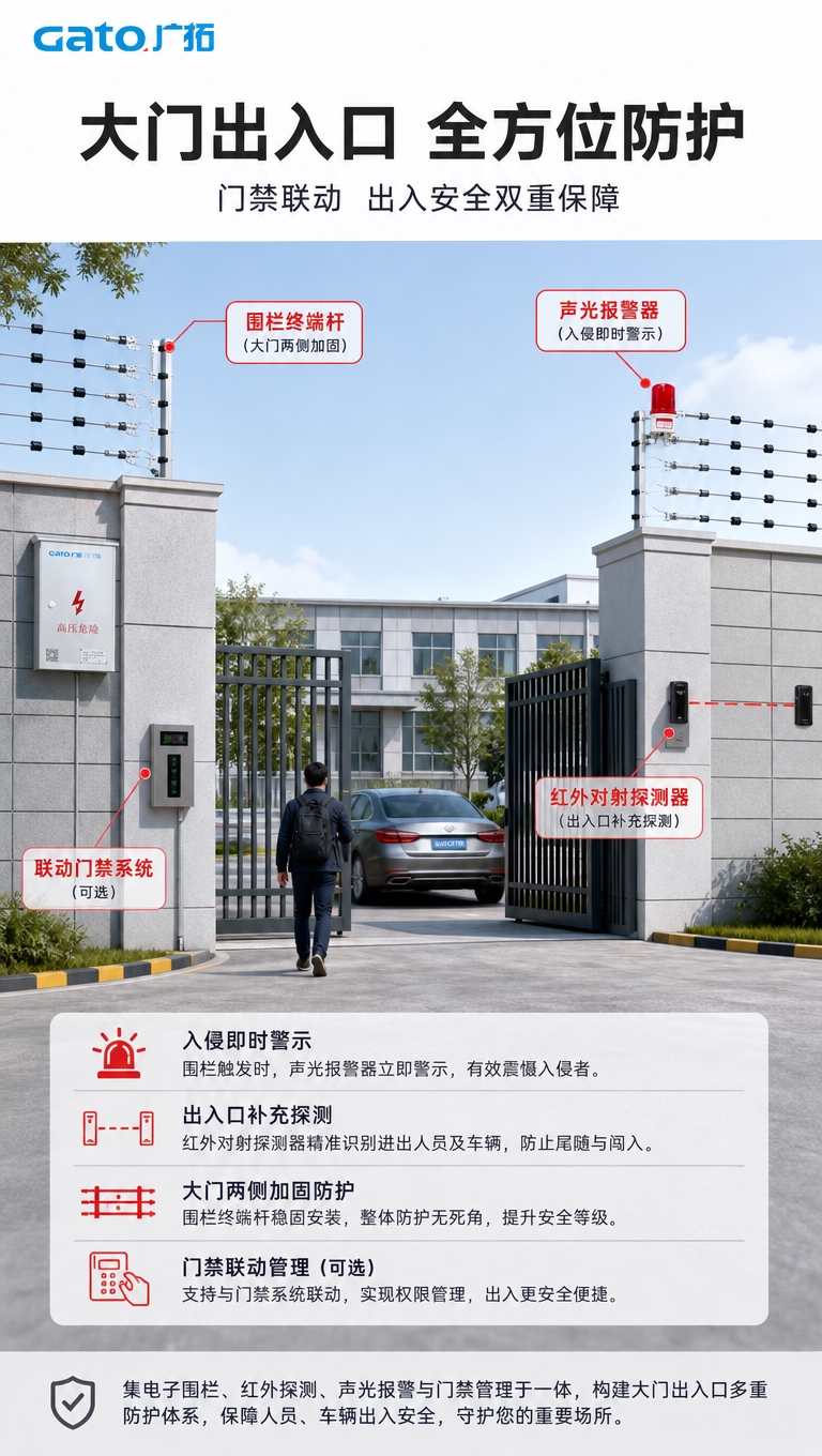 [商品] 使用【图1】脉冲电子围栏大门相关部件；将围栏杆、绝缘… - 图片创意预览
