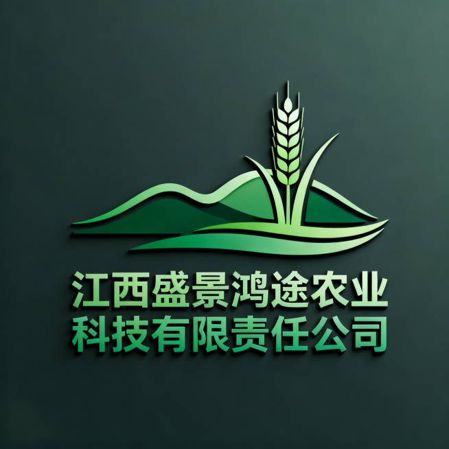 重新设计江西盛景鸿途农业科技有限责任公司logo，公司主营农产品，风格简约现代大方，强识别度，融入山水田园与谷物生长元素，绿色自然配色，极简线条，专业商务质感预览效果