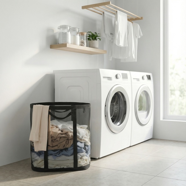 生成放在洗衣房的场景预览效果