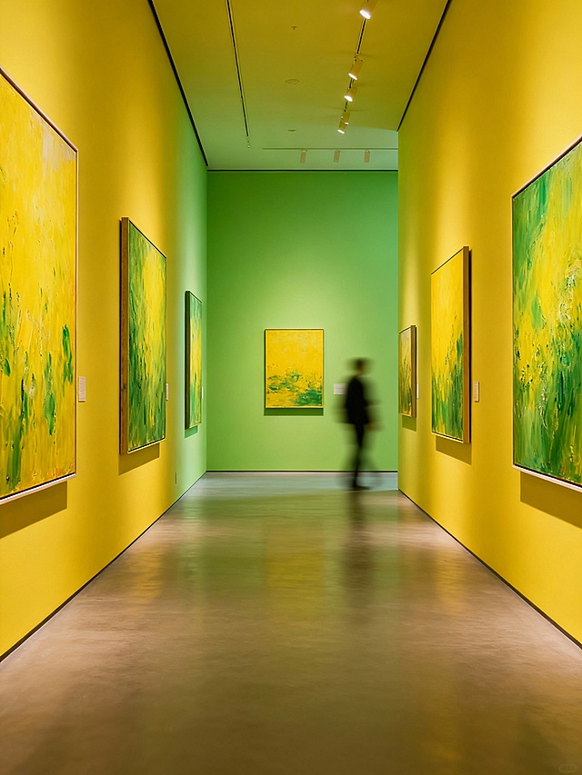 美术展，除非远景否则不要出现人物，黄绿色为主，正视图
智能图像
16%


正在
让想法一点点浮现_