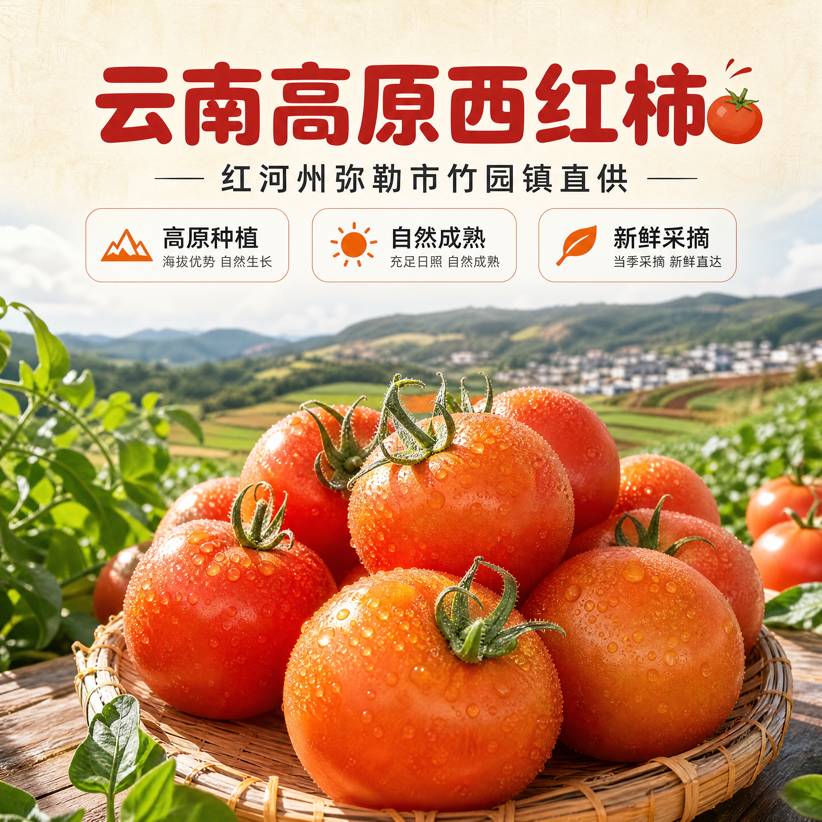 [商品] 使用【图1】云南高原西红柿；保留西红柿的自然红色、圆… - 图片创意预览
