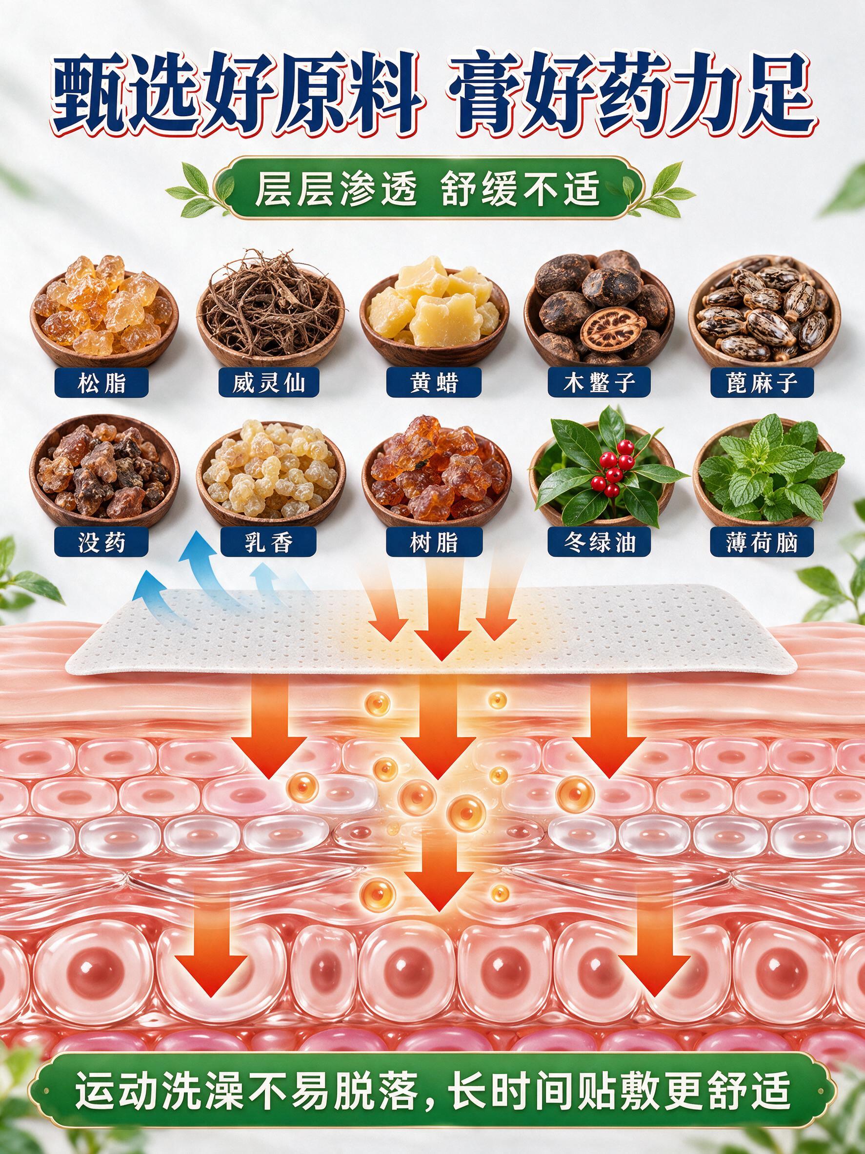 基于图1的皮肤渗透机理图进行修改，删除图1中间的三个红色竖版文… - 图片创意预览