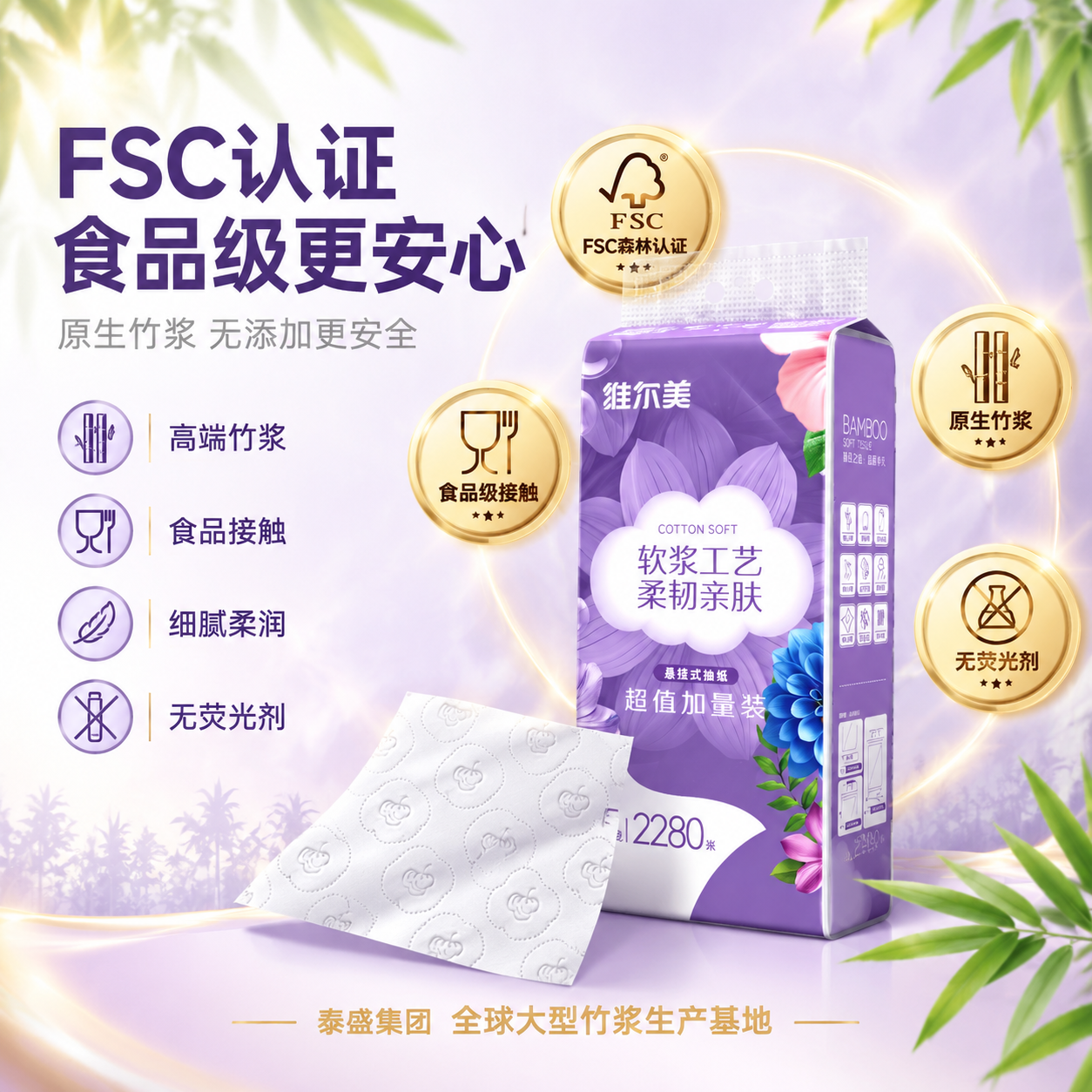 [主图-3] 材质品质与安全认证图，突出FSC认证、食品级接触… - 图片创意预览