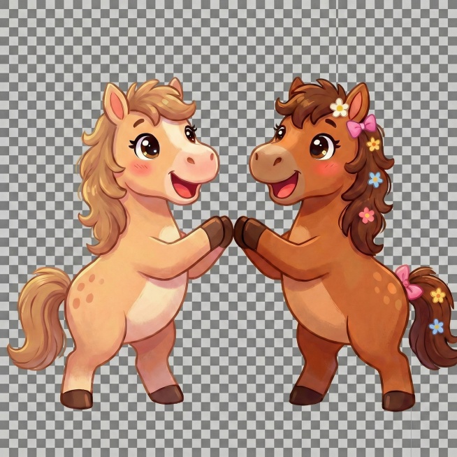 左边马身上没有花预览效果