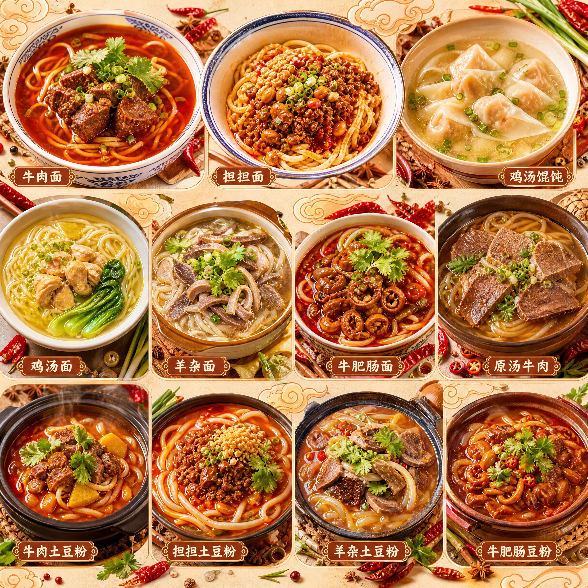 一张60x60cm方形餐饮美食海报，暖橙食欲风格，米黄暖白底+… - 图片创意预览