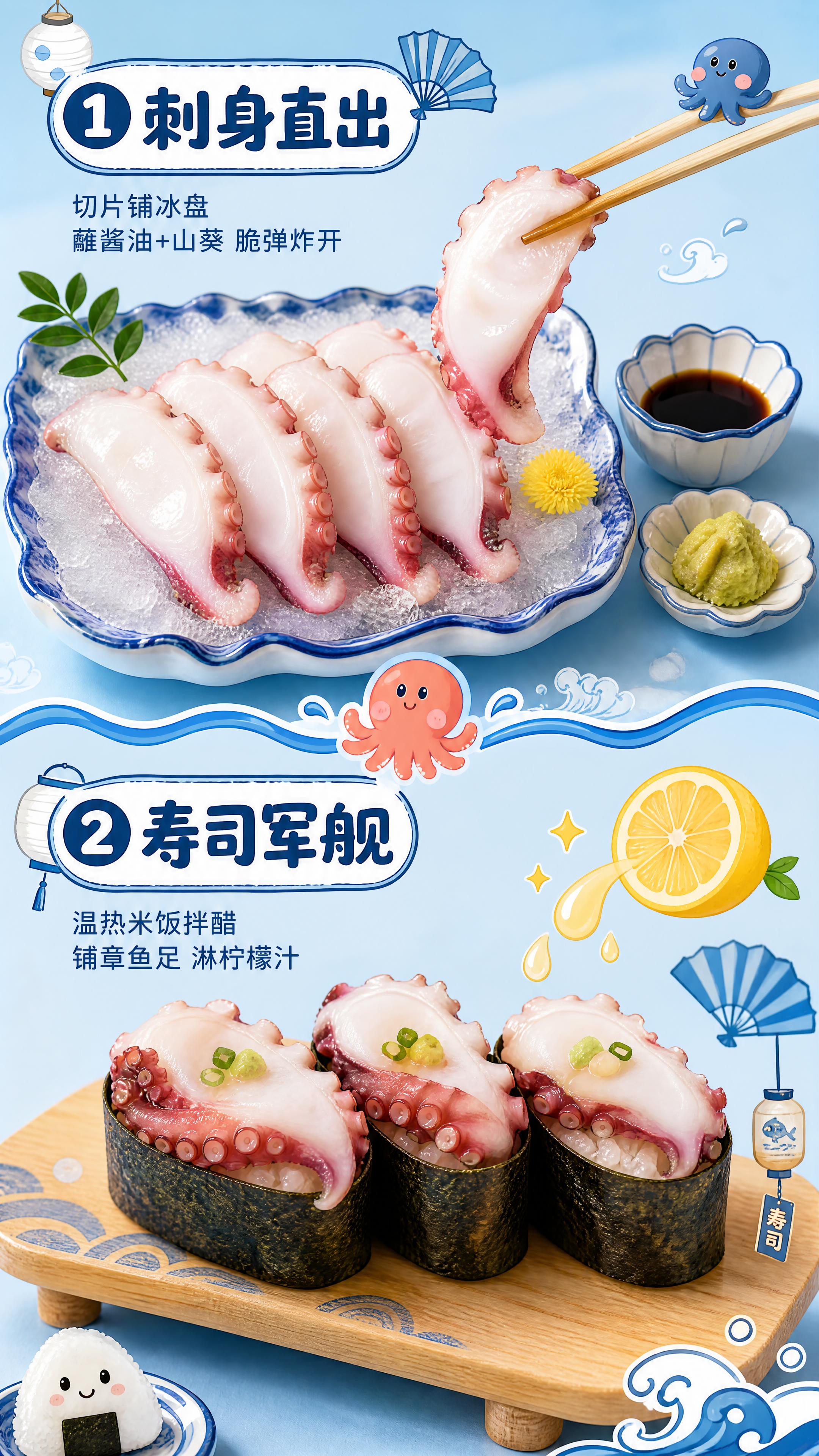 [第7张] 详情页食用场景①②-刺身直出+寿司军舰。本张使用【… - 图片创意预览
