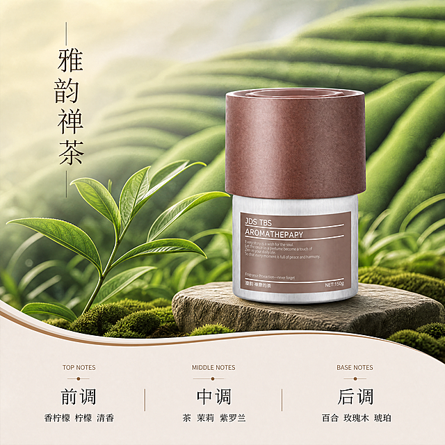 将图片尺寸修改为抖音商品SKU推荐比例1:1正方形，保持所有产品实物、文字内容、香调信息、整体设计风格完全不变，仅裁剪调整为正方形构图，主体内容完整居中显示，边缘自然适配，不改变任何元素内容，保持画质清晰。