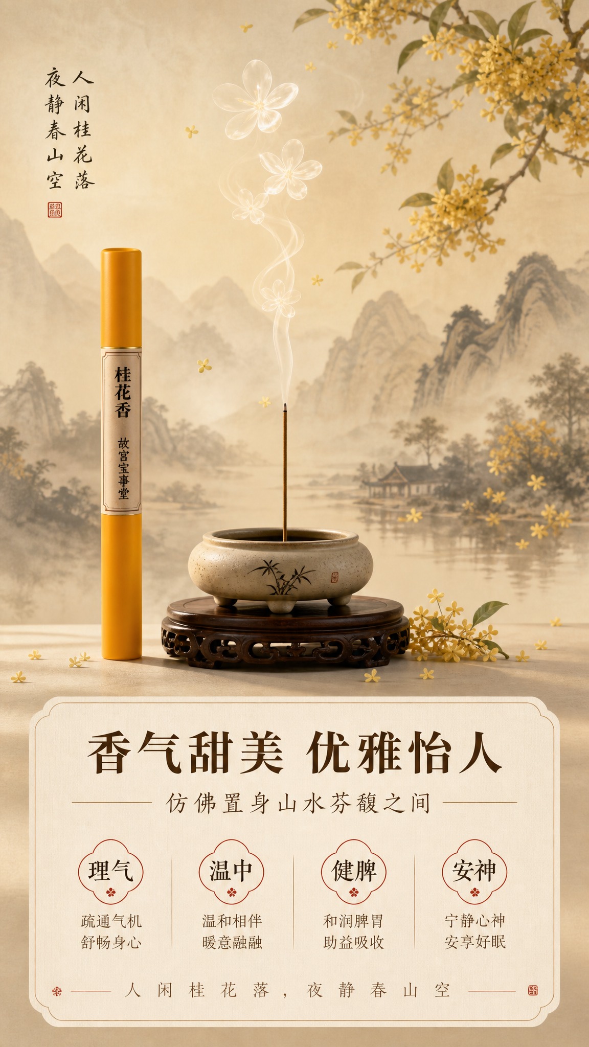 [商品] 使用【图1】橙黄色香管+【图2】线香；保留香管颜色标… - 图片创意预览