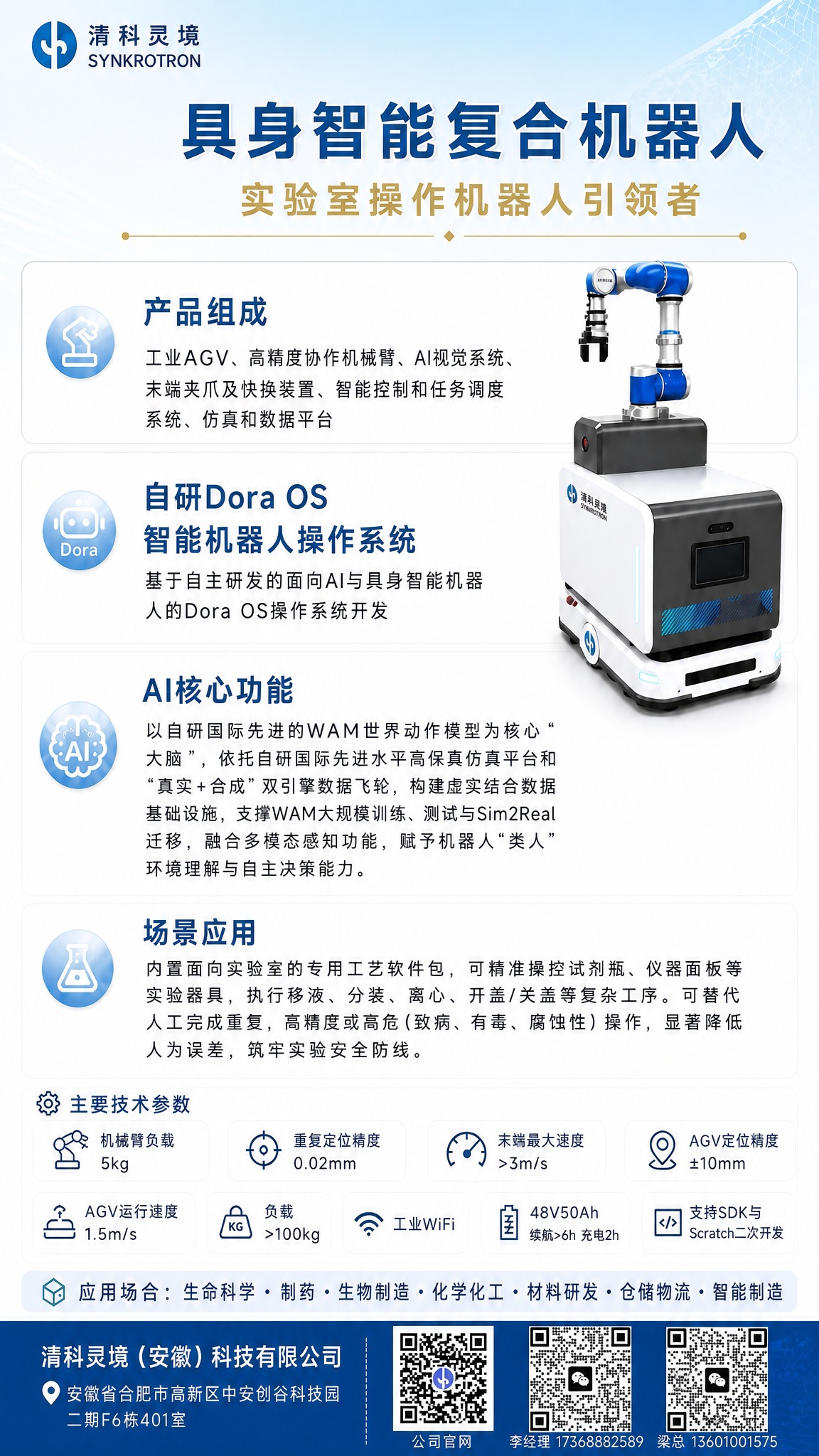 基于这张具身智能复合机器人竖版海报，更新产品组成和AI核心功能… - 图片创意预览