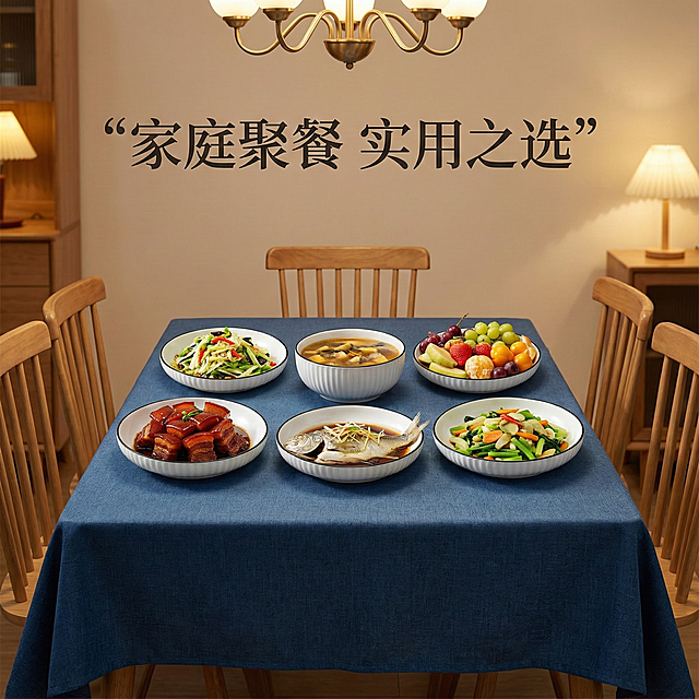 这是一只陶瓷盘，其名称为山田竖纹圆盘，碗口直径为7英寸。我给你提供了一张白底图，请根据我的白底图，帮我绘制20张不同角度的场景图。每张场景图比例为1:1，内容是将这些盘子与不同的日常生活场景结合，并配上简要的卖点介绍。特别注意生成的场景图中，必须包括2个、4个或者6个这样的盘子。每个盘的造型、颜色或者样式都不能改变，必须和我提供的图片中的盘子一样。盘的大小、摆放角度、位置可以根据场景的不同进行调整。