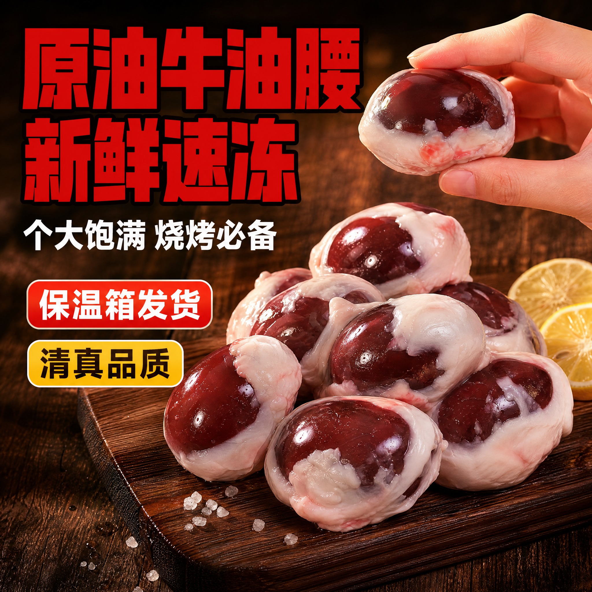 [主图-1] 新鲜速冻牛油腰 原油牛腰子 首图点击率 突出食欲… - 图片创意预览