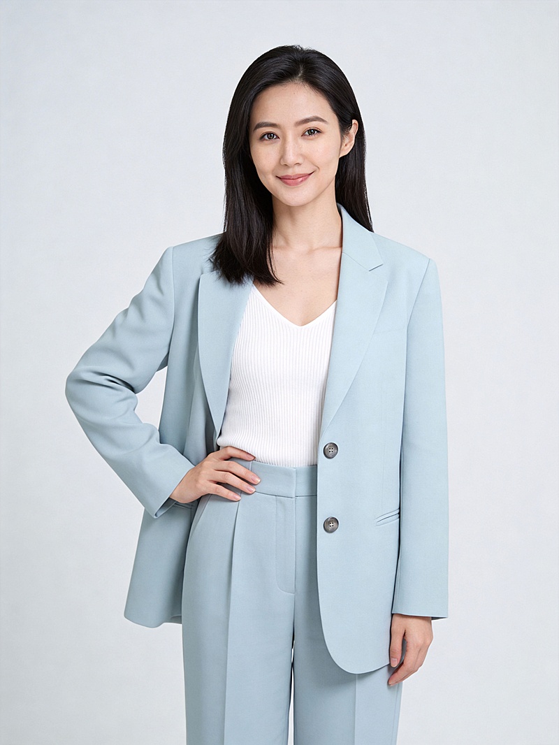 浅色清新女性职场形象照