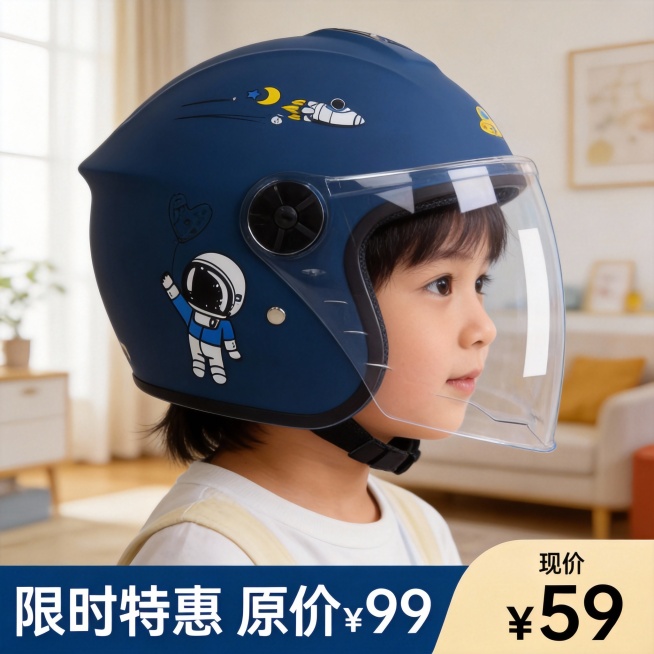 生成一张儿童佩戴的1:1的电商主图预览效果