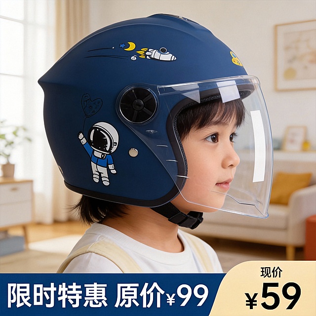 生成一张儿童佩戴的1:1的电商主图