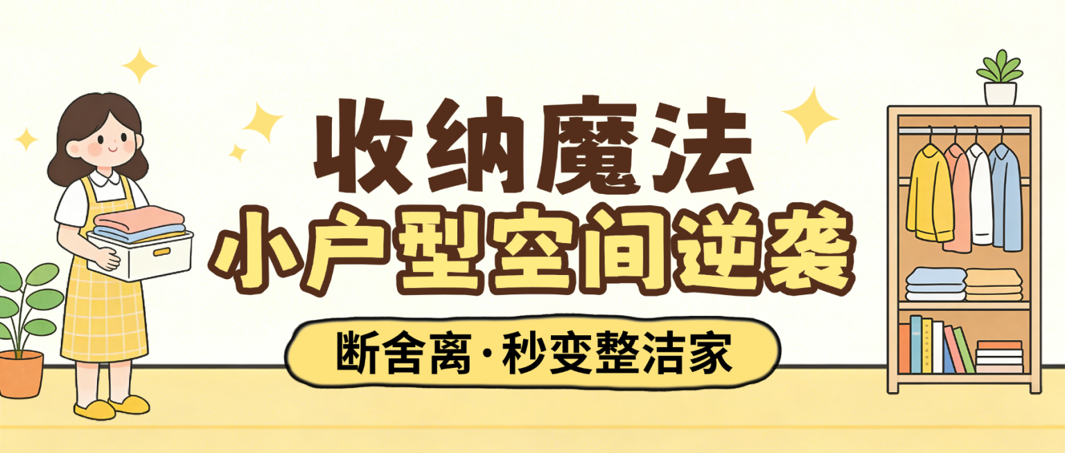 小户型空间逆袭收纳教程公众号首图预览效果