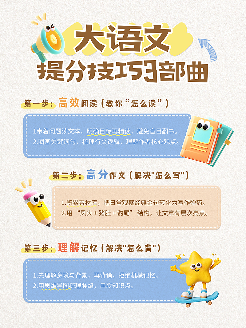 教育培训K12教育大语文课程介绍小红书配图