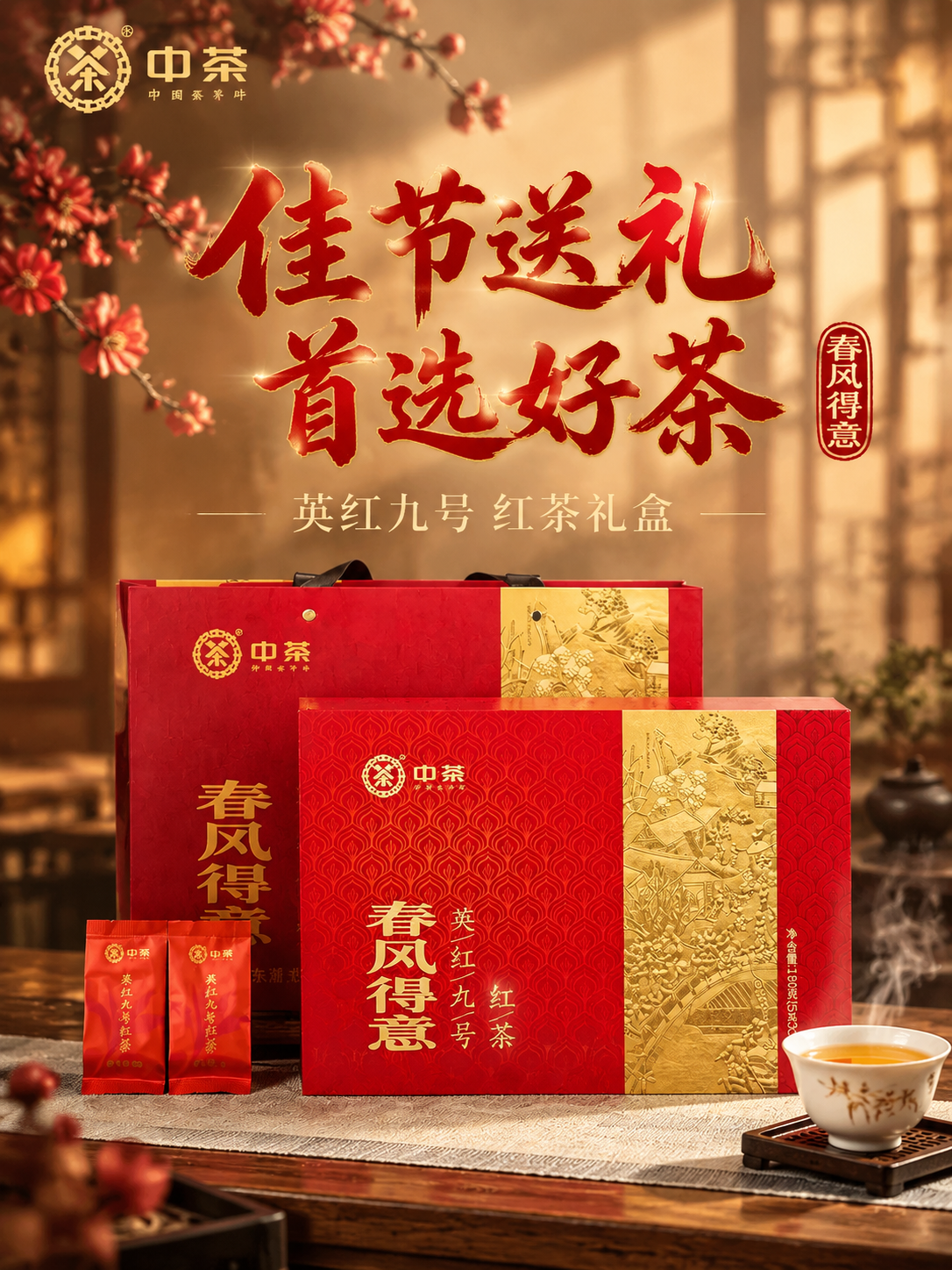 [主图-1] 首图点击率 佳节送礼首选好茶 礼盒整体展示 竖版… - 图片创意预览