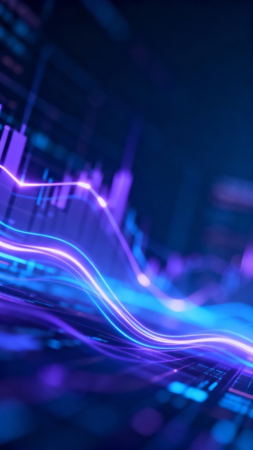Crypto market energy abstract background, glowing edge lights, controlled motion blur, subtle power预览效果
