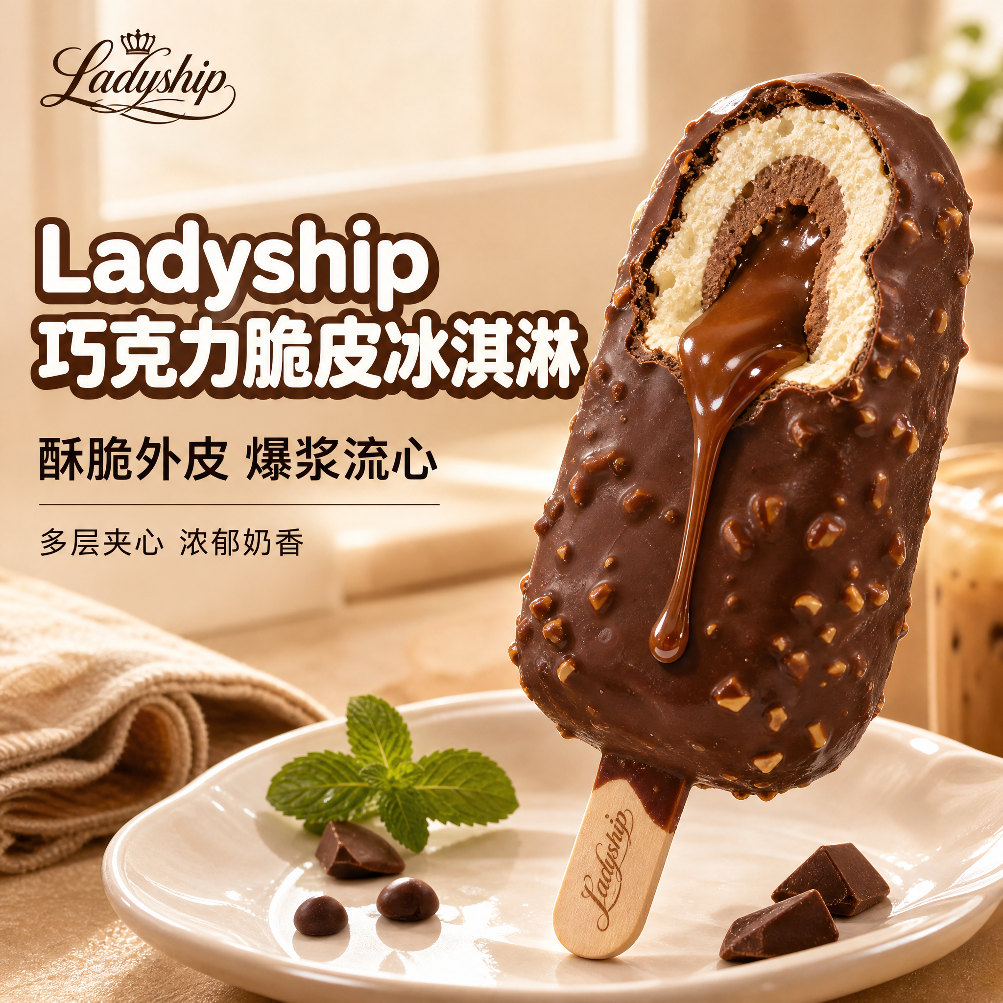 [主图-1] 首图点击率，Ladyship品牌巧克力脆皮冰淇淋… - 图片创意预览