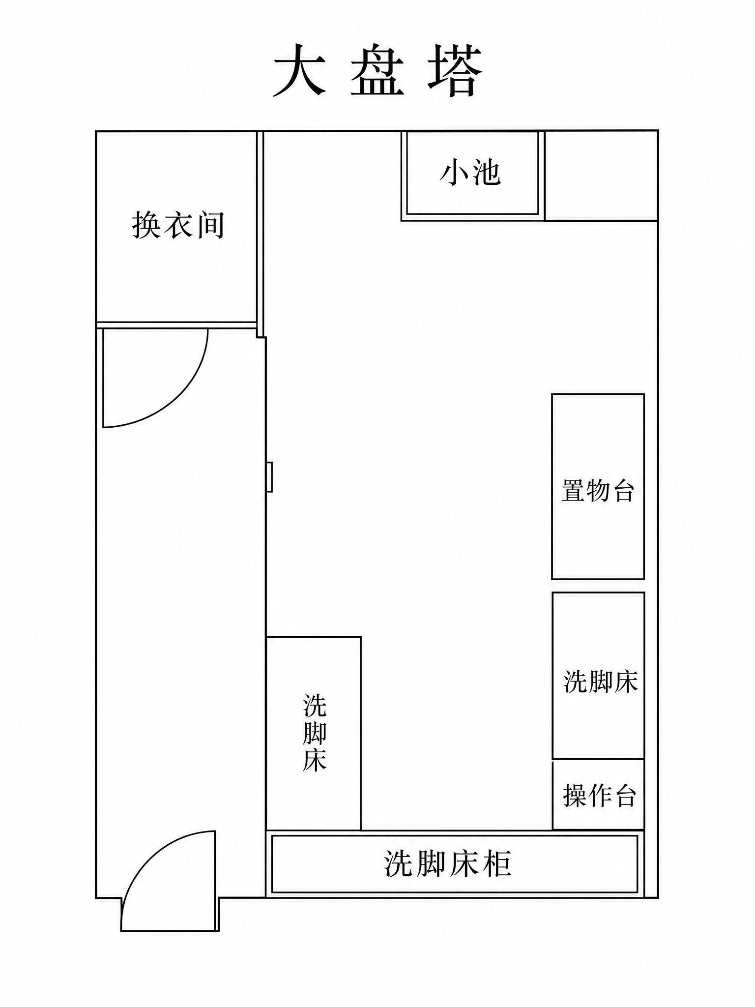 将这张手绘草稿重绘为规范的建筑平面图线稿，所有线条为笔直的方正… - 图片创意预览